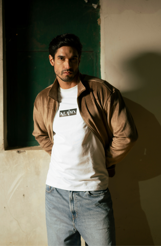 Suede Club Jacket Brown