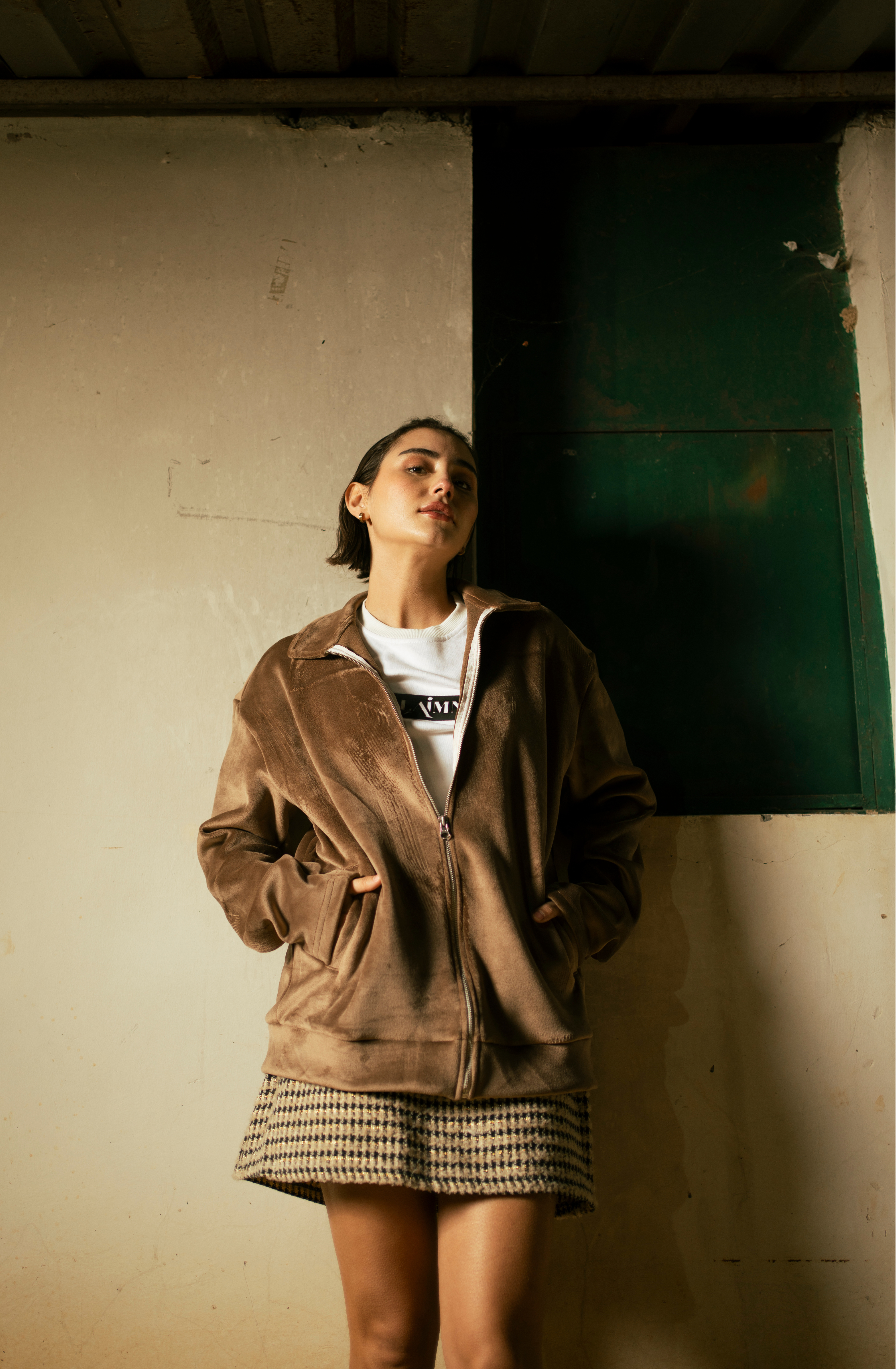 Suede Club Jacket Brown