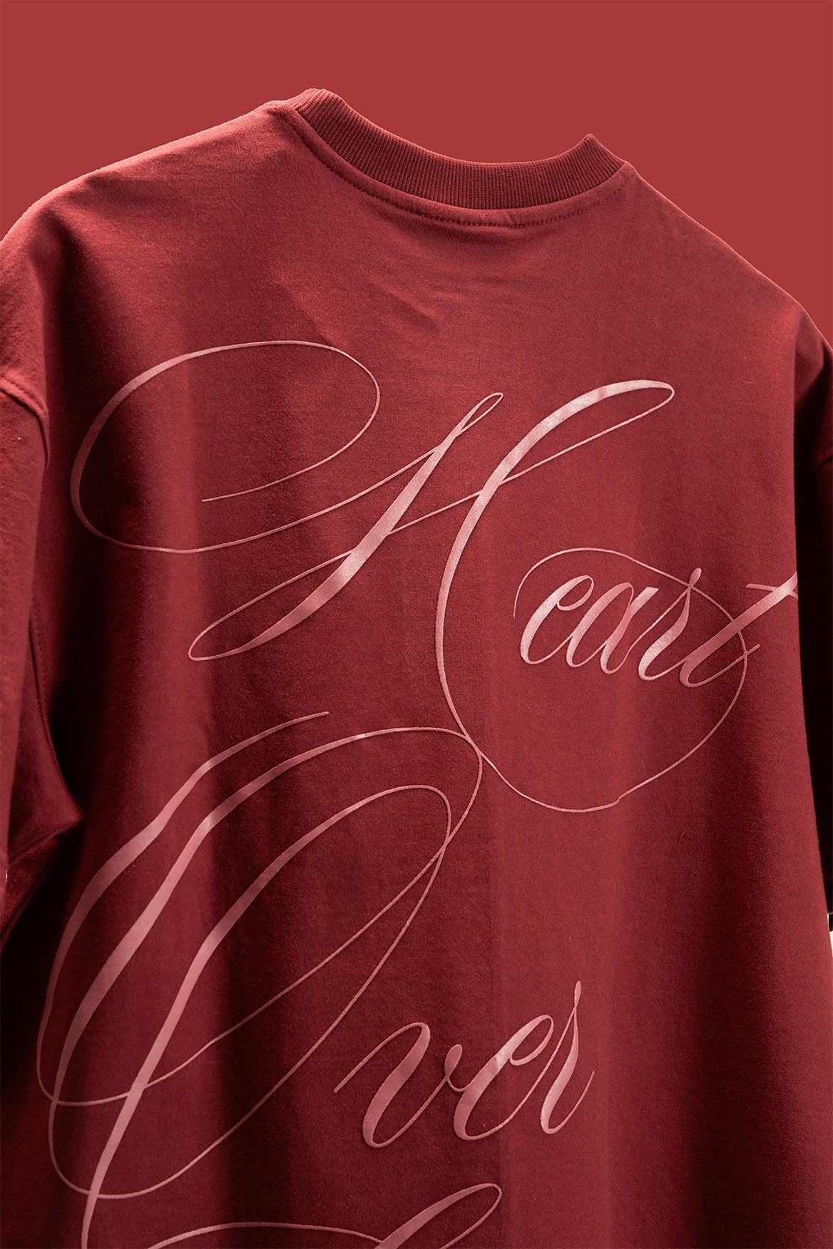 Driven by Heart Tee — Burgundy